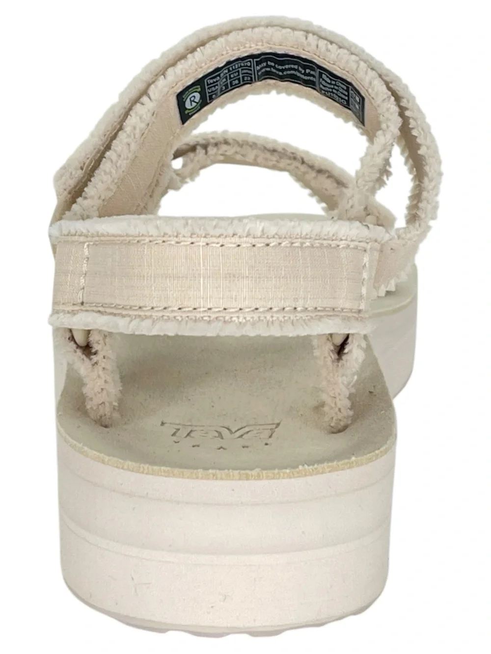 Teva Terragrip Cream Fringe Strappy Womens Sandals Size 5M